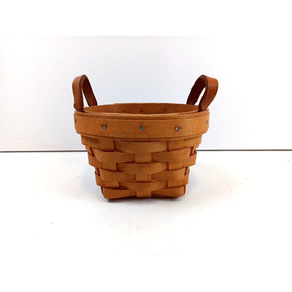 Thyme Booking Basket Woven Small Round 1997 Longaberger Vintage